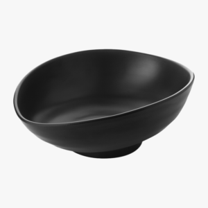 Ovale schwarze Salatschüssel liso Melamin 26x22
