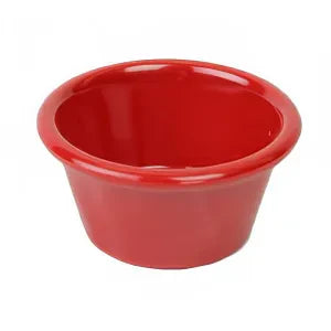 Runde Schüssel liso rot/schwarz 7 cm