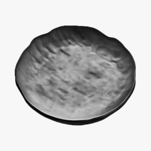 Runde schwarze Platte Melamin 31 cm