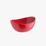 White smooth oval melamine bowl 10x8 cm