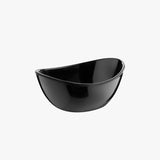 White smooth oval melamine bowl 10x8 cm