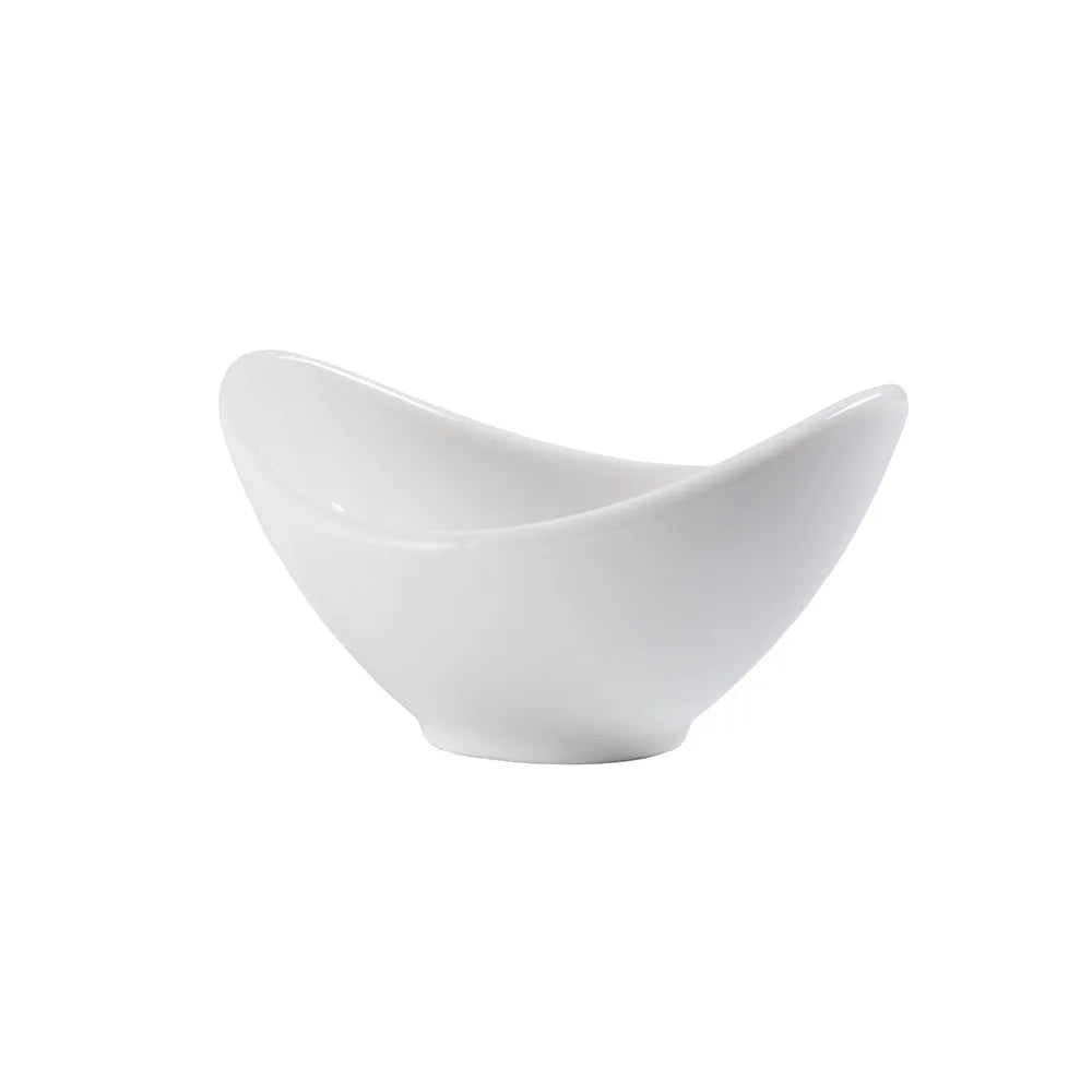 Ovale weiße Schüssel liso Melamin 10x8 cm