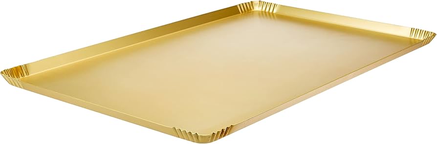 Rechteckiges Backblech 37.5x24.5cm goldfarben