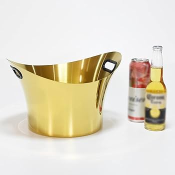 Gold Champagnerkübel mit Griff
