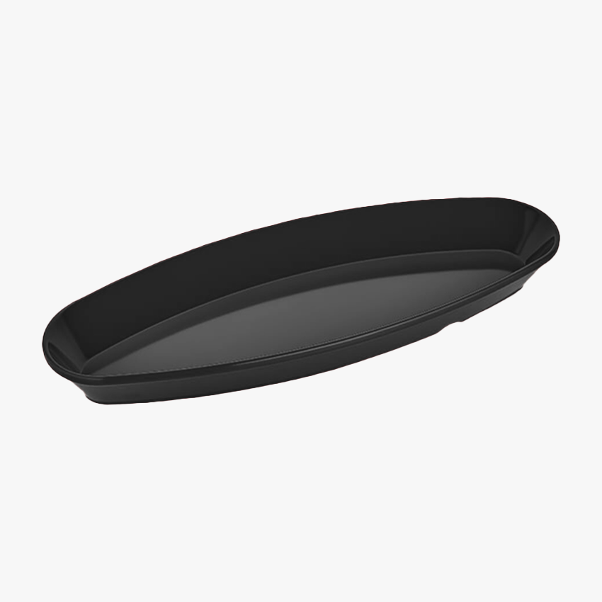 Pjatance oval schwarz Melamin 21x57cm H:4cm