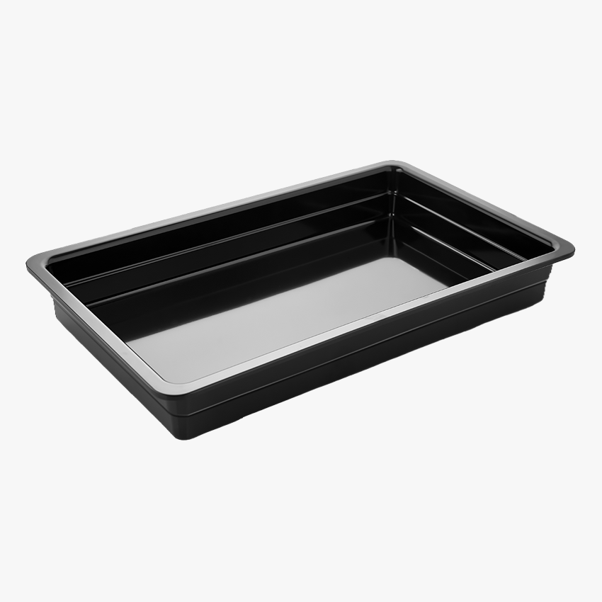 Weiße/Schwarze Wanne Melamin 1/1X6,5 mm 53x32,5 cm