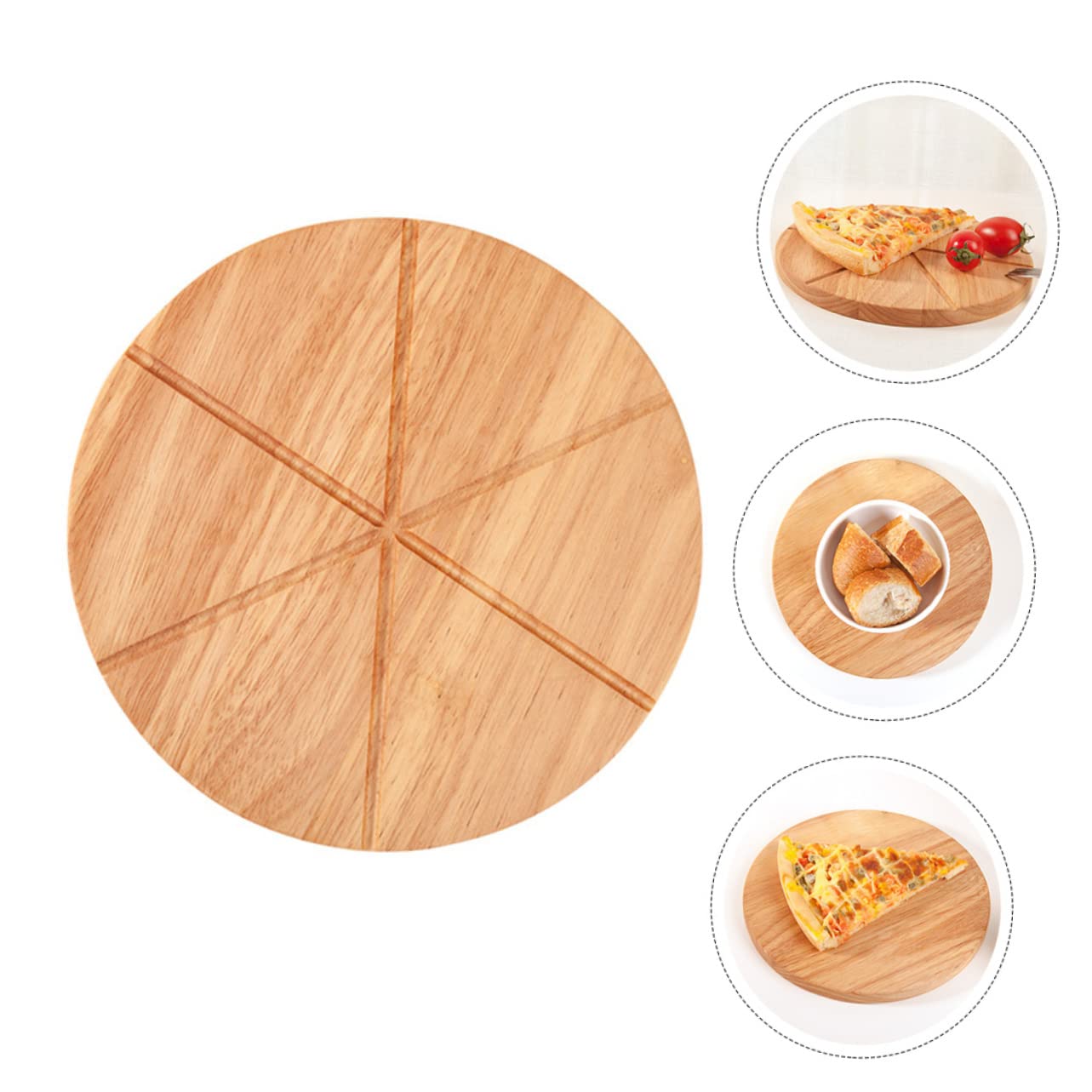 Pizzatablett aus Holz x 6 Fächer