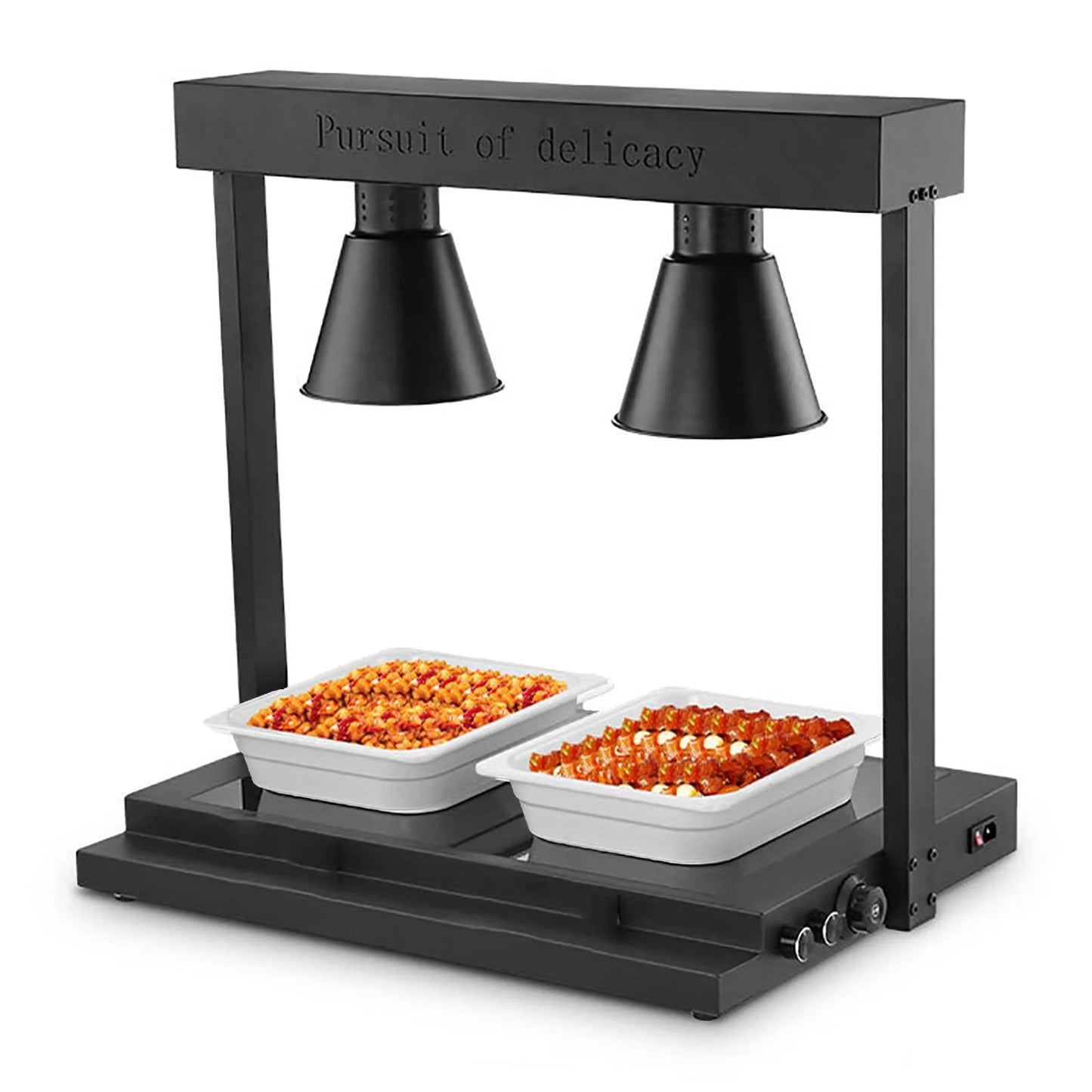 Essenwärmer mit zwei Lampen für Buffet