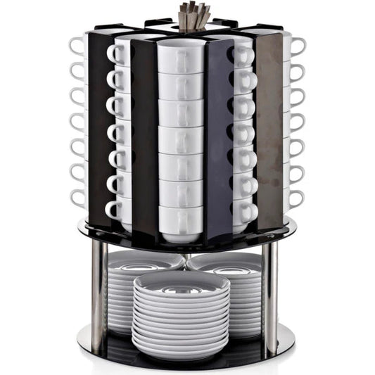 56-cup rotating cup and saucer holder