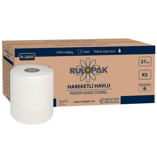 Roll hand towel paper 21cm 5kg pieces