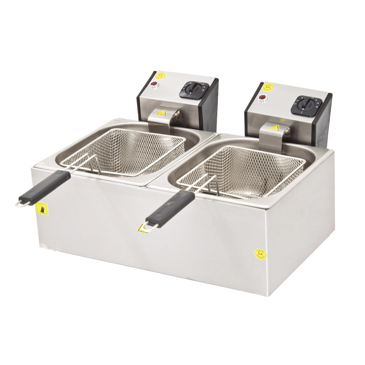 Friteze Elektrike 8+8LT 6.4kW 220V 71x44x30cm