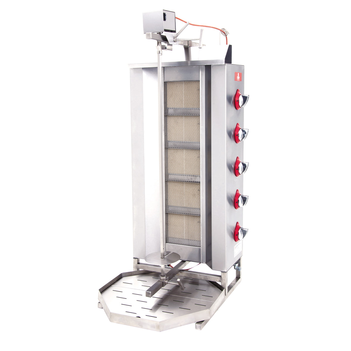 Fleischmaschine rotierend Gas 14105kcal 1290 kg/h 55x70x129cm DRNDUG-5-LPG