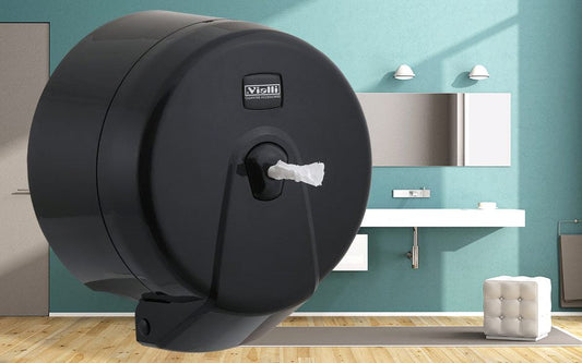 Dispenser carta igienica mini centrale nero