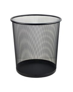 Runder Netz-Mülleimer 22x22x29.5cm Schwarz