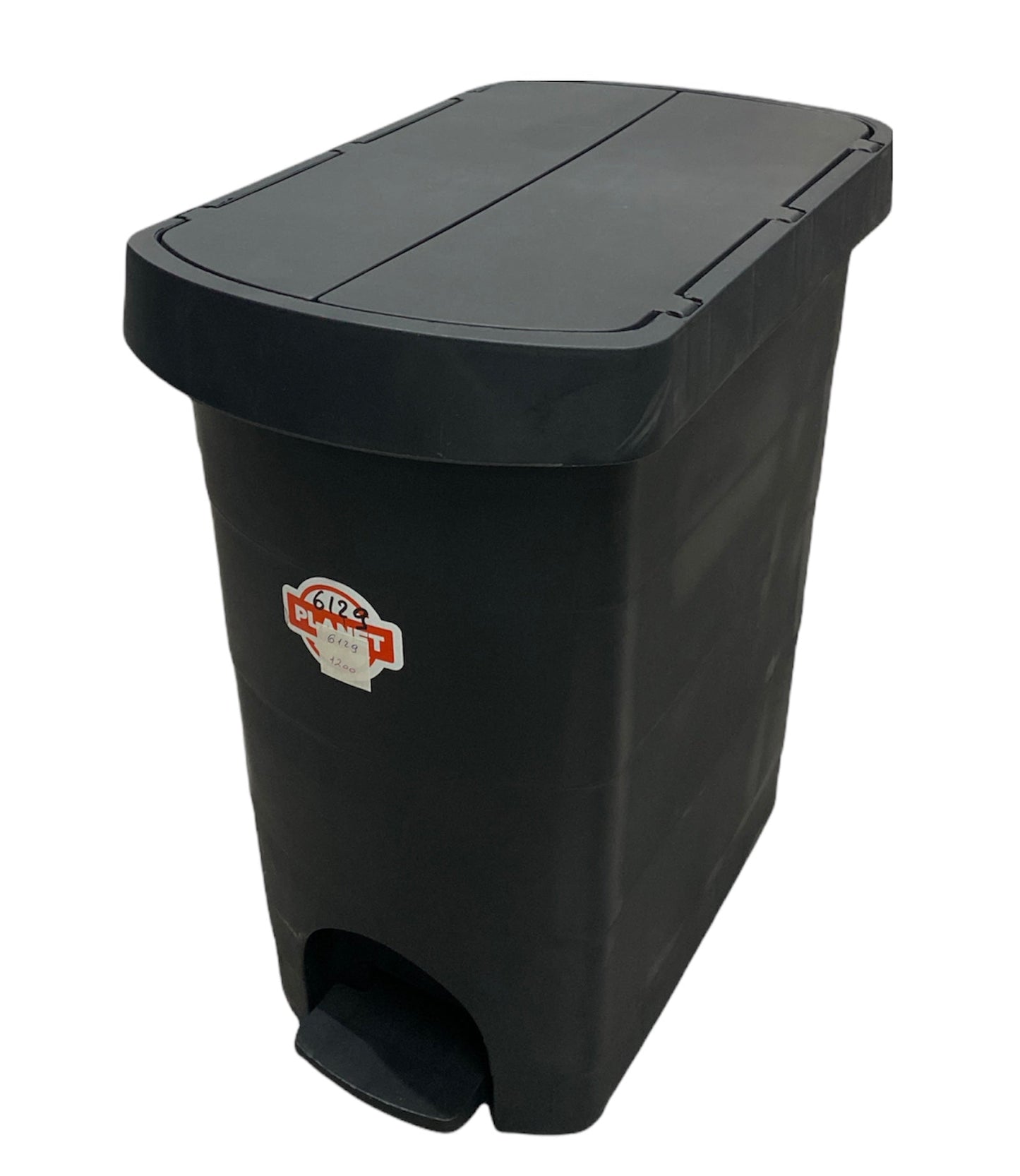 Schwarzer Abfalleimer mit Pedal 20LT