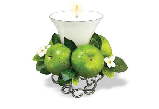 Candele profumate alla mela verde al centro