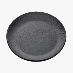 Runde schwarze Platte Melamin