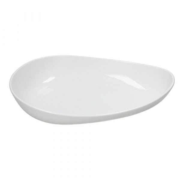 Salatteller weiß 33x21Cm   PORCELANI