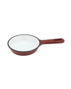 Small red cast iron pan, 1 handle