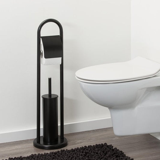 Set Spazzola WC + Porta Carta Igienica Inox