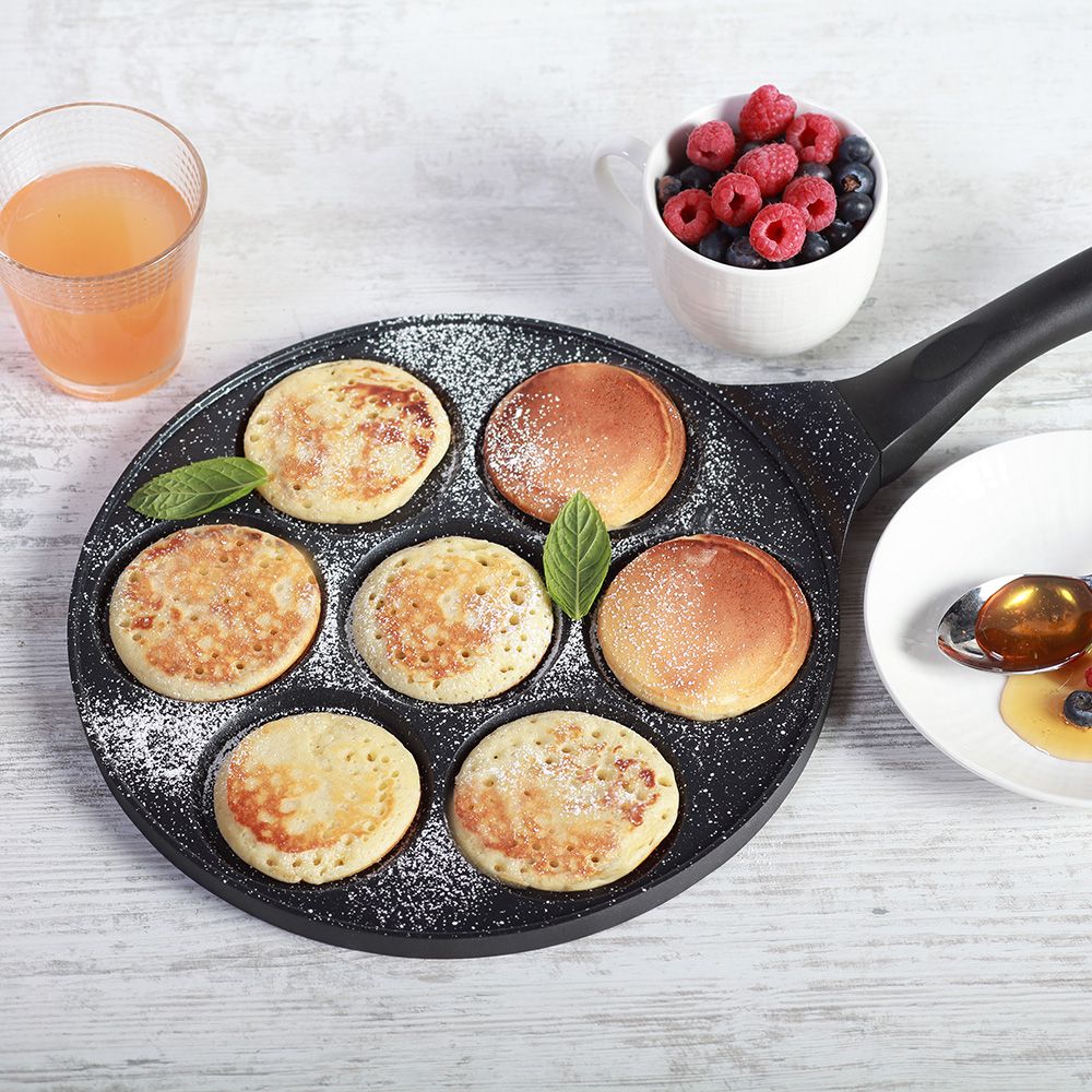 Pfanne für Pfannkuchen mit 7 Fächern