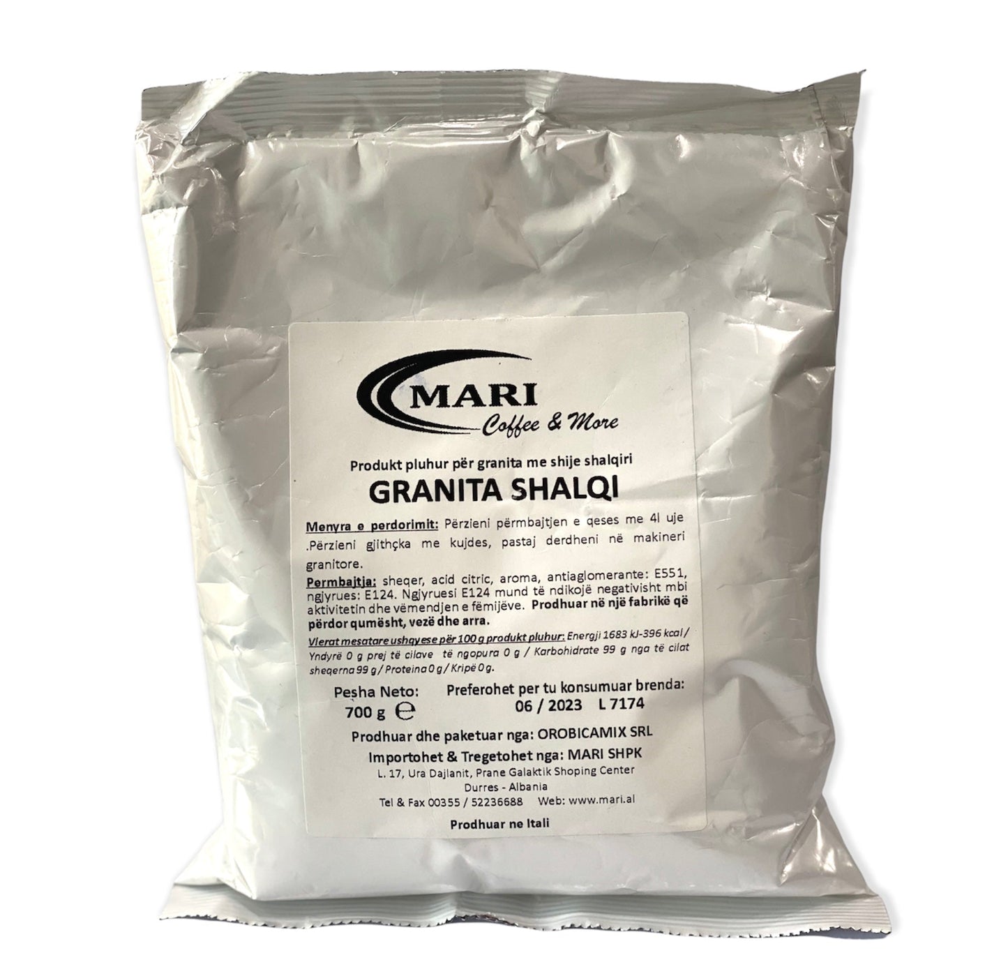 Granita-Pulver 620 gr in verschiedenen Geschmacksrichtungen