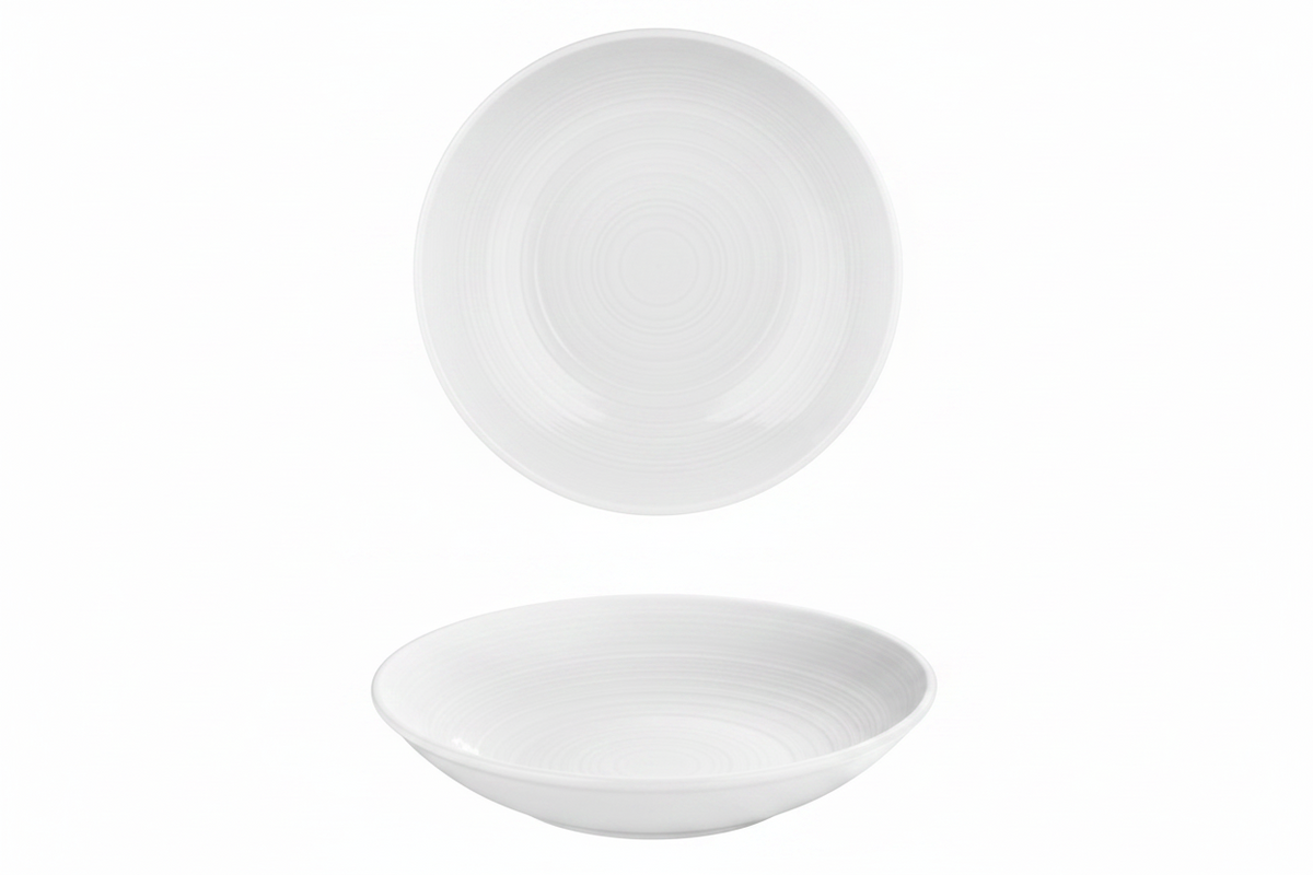 BYBONE Pjatë e Thellë 25 cm White Helix Flavor – HL-FL-25-CK