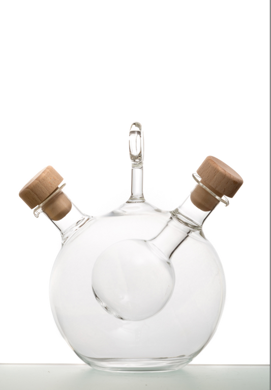 Circular oil lamps with internal sphere