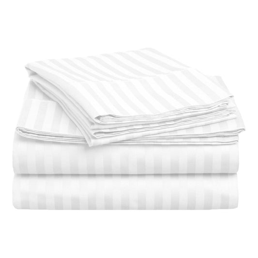 Carcaf Tek i bardhe vija 50%Cot  50%Pol 160 x 260 cm 