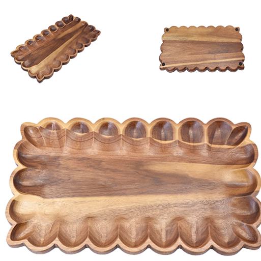 Dërrasë Druri Drejtkëndore Akacie 45x24x2cm
