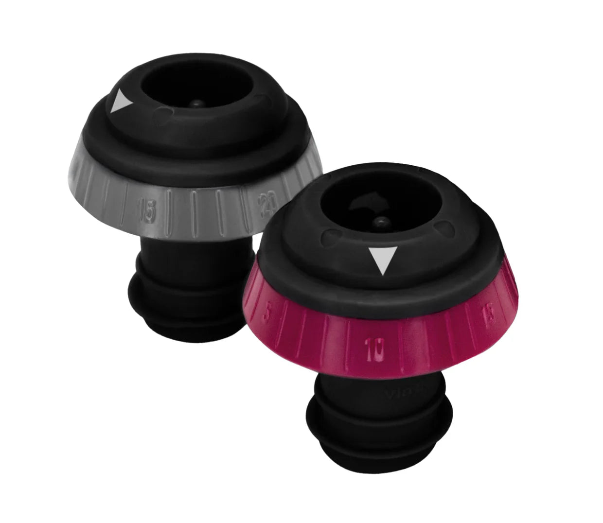 Set Vakuumpumpe Schwarz + 2 universelle Stopfen