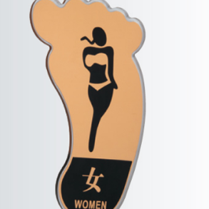 Sinjalistikë WC Meshkuj / Femra në Formë Këmbe