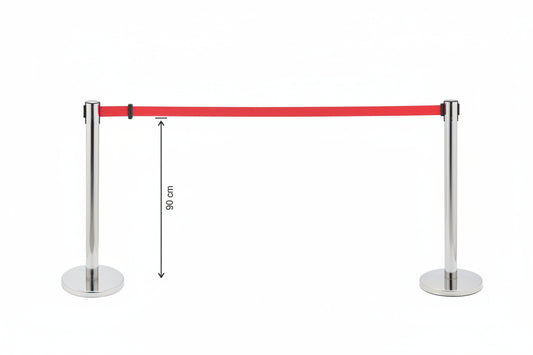 Kolonë Ndarëse Inox Gri H90 cm me Shirit 2.5 m