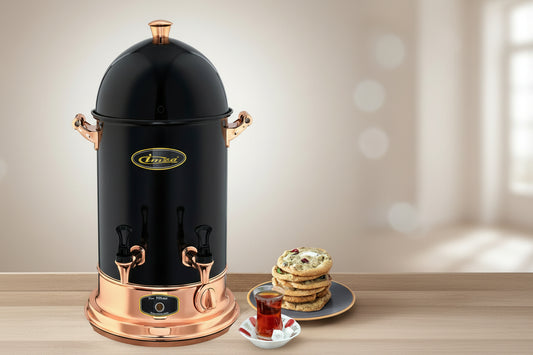 Makineri Çaji 16L – 2 Dalje Uji, 160 Filxhanë, E Zezë, Inoks SS, 1700W