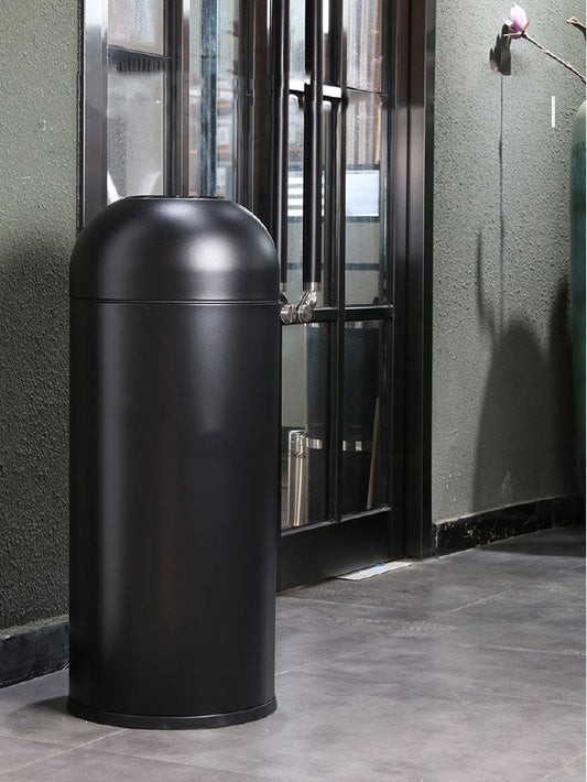 Metallic wastebasket