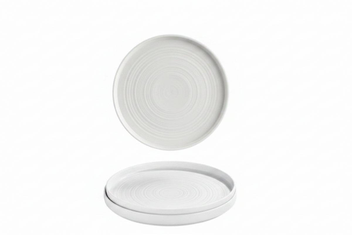 Pjatë e Cekët 27 cm White Helix