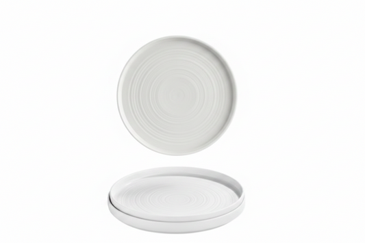 Pjatë e Cekët 27 cm White Helix