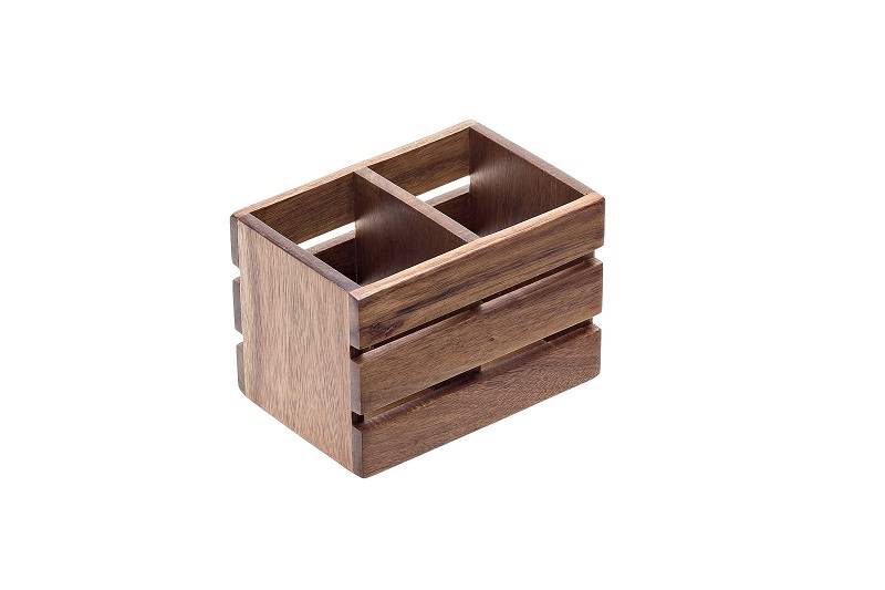 Holzhalter x 2 Fächer 16x11x11h