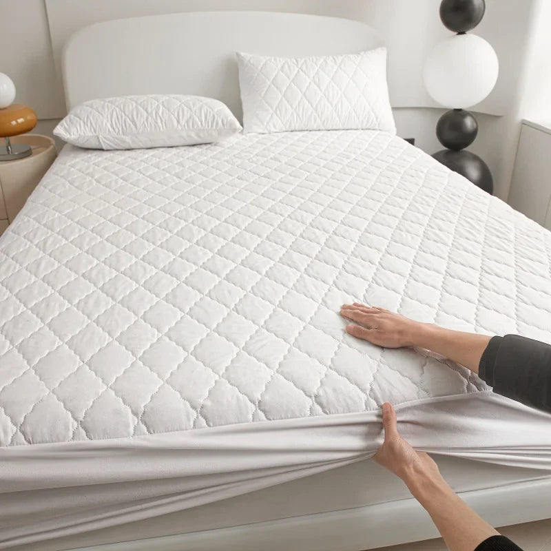 Matratzenauflage gegen Wasser 100% Polyester 100 x 190 cm (+20 cm) 180 T