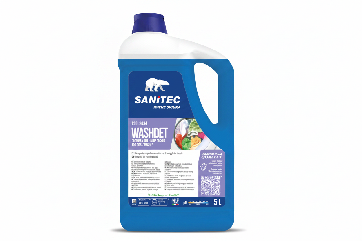SANITEC Detergjent i Lëngshëm për Rroba Orkide Blu 5 kg