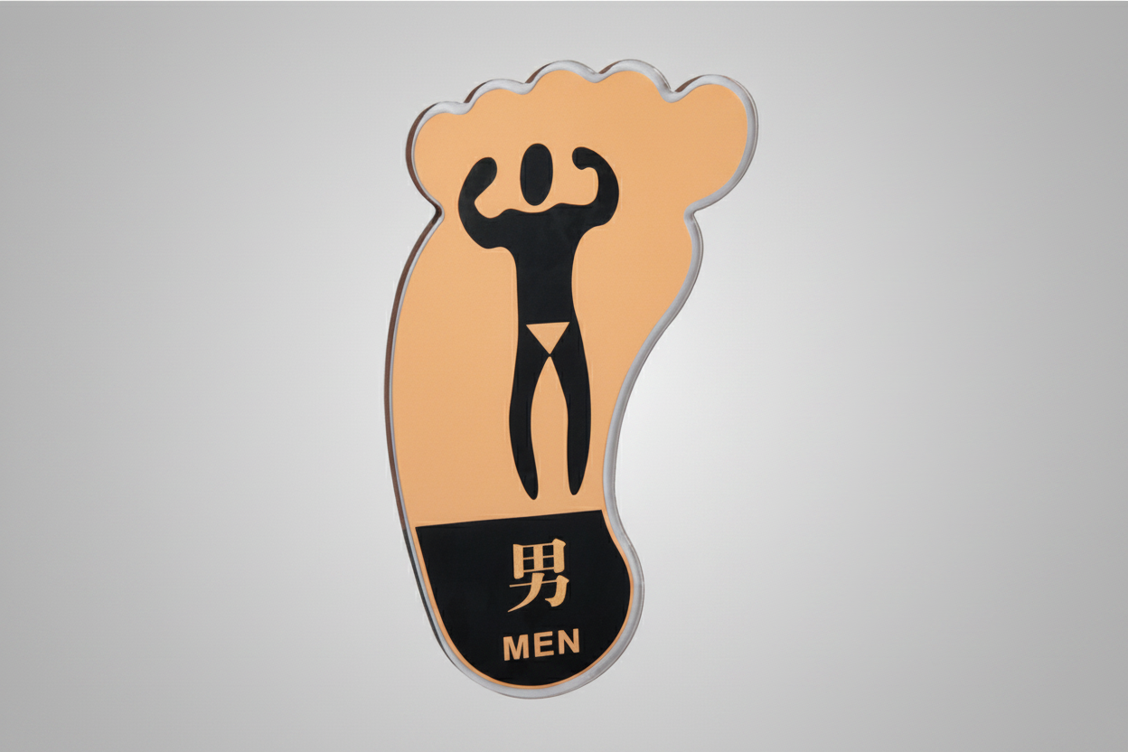 Sinjalistikë WC Meshkuj / Femra në Formë Këmbe
