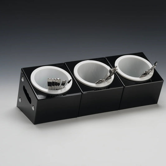 Mbajtese servisi plastike + tasa inox x 3cope e zeze