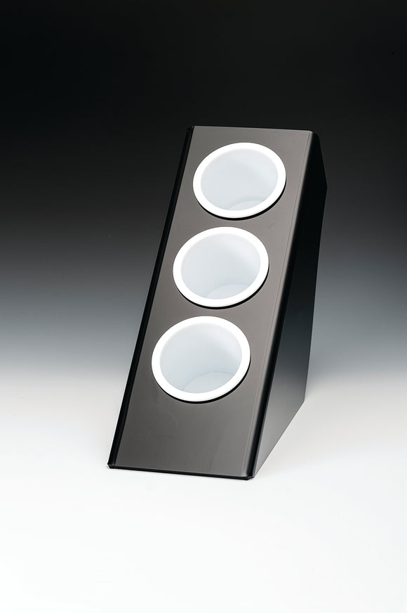 Mbajtese plastike + tasa inox x 3cope e zeze