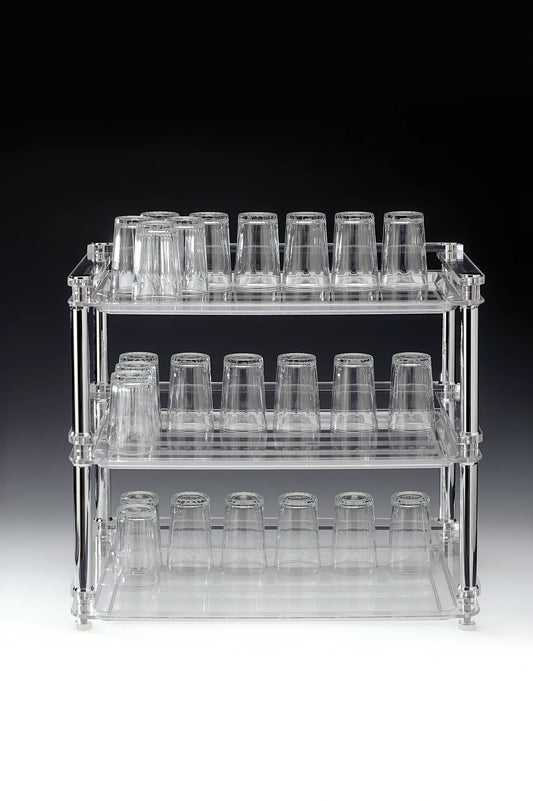 3-tier glass holder 53x33x46 cm