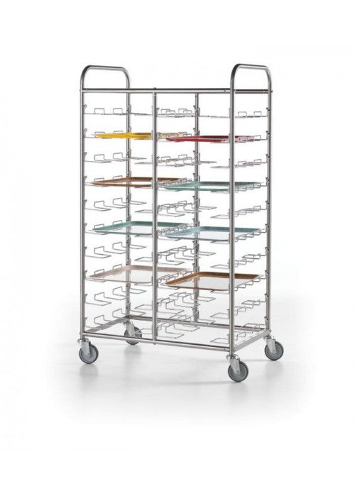 Carrello ritiro vassoi inox