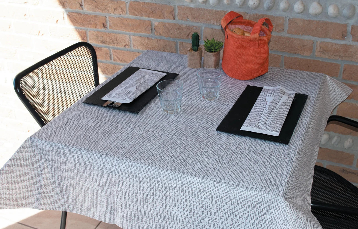 Mbules leter 100 x 100cm  x125pz e bardhe me kafe