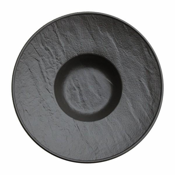 Pastateller 24cm Vulcania schwarz PORZELLAN