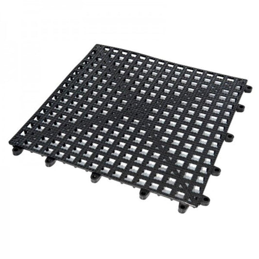 Scolapiatti in vetro 30x30 cm nero/trasparente