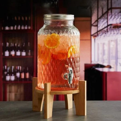 Wooden Base Beverage Dispenser 5.6 lt