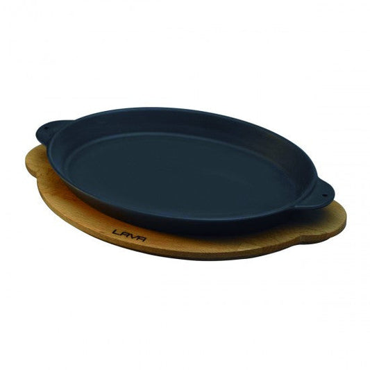 Oval baking dish + cutting board 18x24.5cm